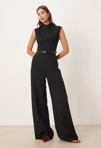 Mango sleeveless belted...