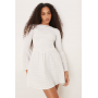 ASOS DESIGN shirred angel sleeve mini dress