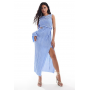 ASOS DESIGN plisse one sleeve midi dress