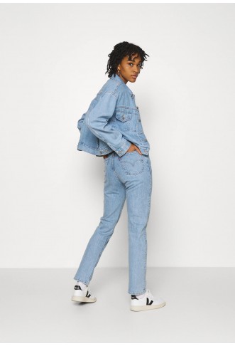 Levi's 501 straight fit crop jeans in light blue