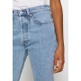 Levi's 501 straight fit crop jeans in light blue