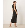 ASOS DESIGN sleeveless cut out ring trim detail midi dress