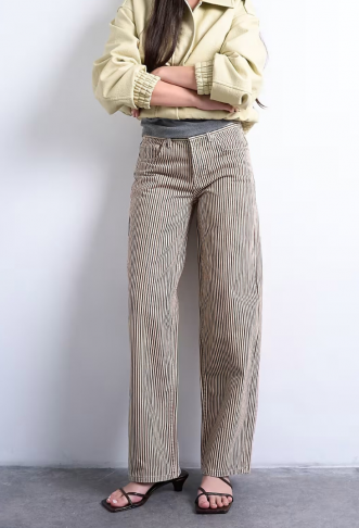 Topshop multi stripe cinch...