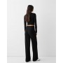 Bershka Wide-leg tailoring trousers in black