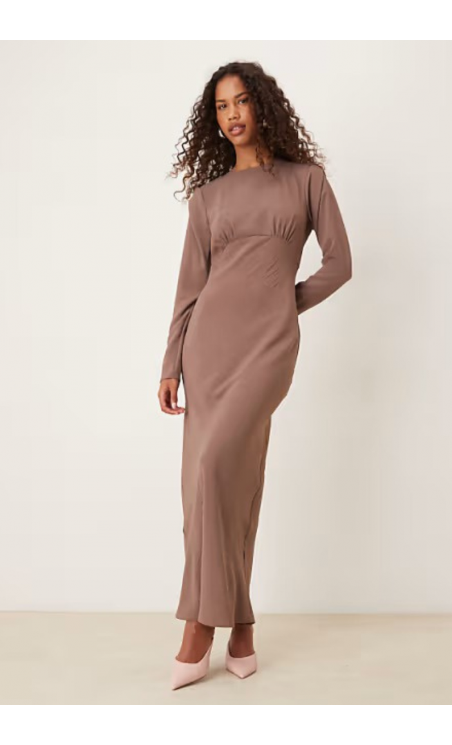 ASOS DESIGN bias bust detail maxi dress