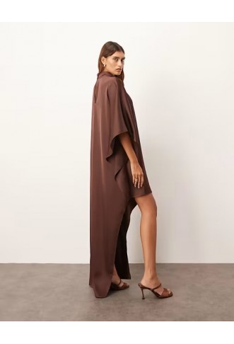 ARRANGE high neck cape sleeve mini dress