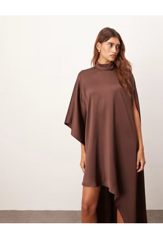 ARRANGE high neck cape sleeve mini dress