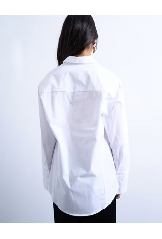 Topshop cinched oversized poplin shirt