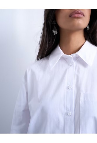 Topshop cinched oversized poplin shirt