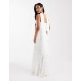 Six Stories Bridal lace bandeau scarf neck maxi dress
