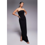 Vesper Petite bengaline drape waist bandeau maxi dress