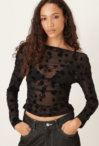 ASOS DESIGN flocked...