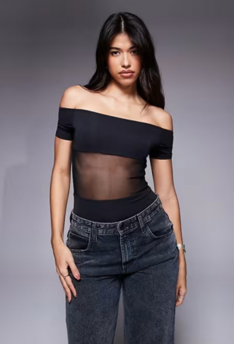 ASOS DESIGN bardot slinky...