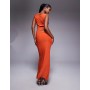 Missyempire double sculpted slinky side cut out maxi dress