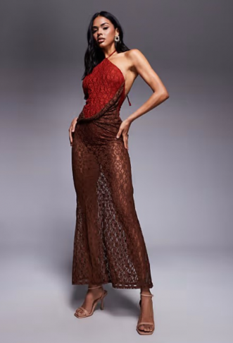 ASOS DESIGN lace halter...