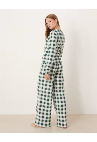 ASOS DESIGN henley tee in green