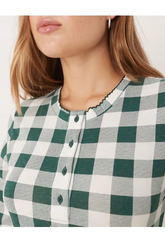 ASOS DESIGN henley tee in green