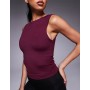4505 Icon soft touch high neck tank with inner bra