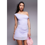 ASOS DESIGN mesh twisted shoulder mini dress