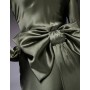 Daska satin maxi dress with exaggerated bow back