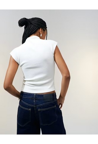 ASOS DESIGN textured knit grown on neck tank