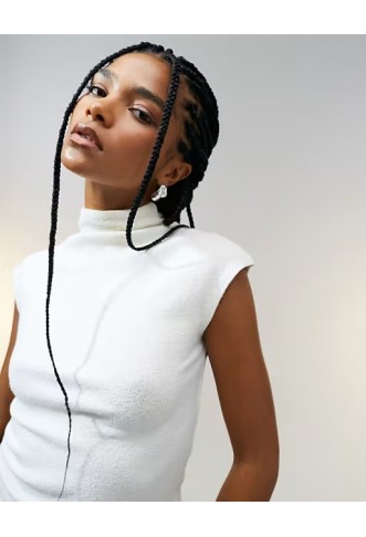 ASOS DESIGN textured knit grown on neck tank