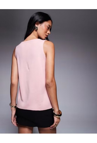 ASOS DESIGN compact knitted top with gold buttons