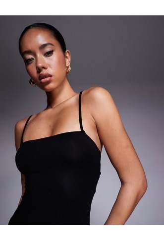 ASOS DESIGN lace up back strappy cami maxi dress