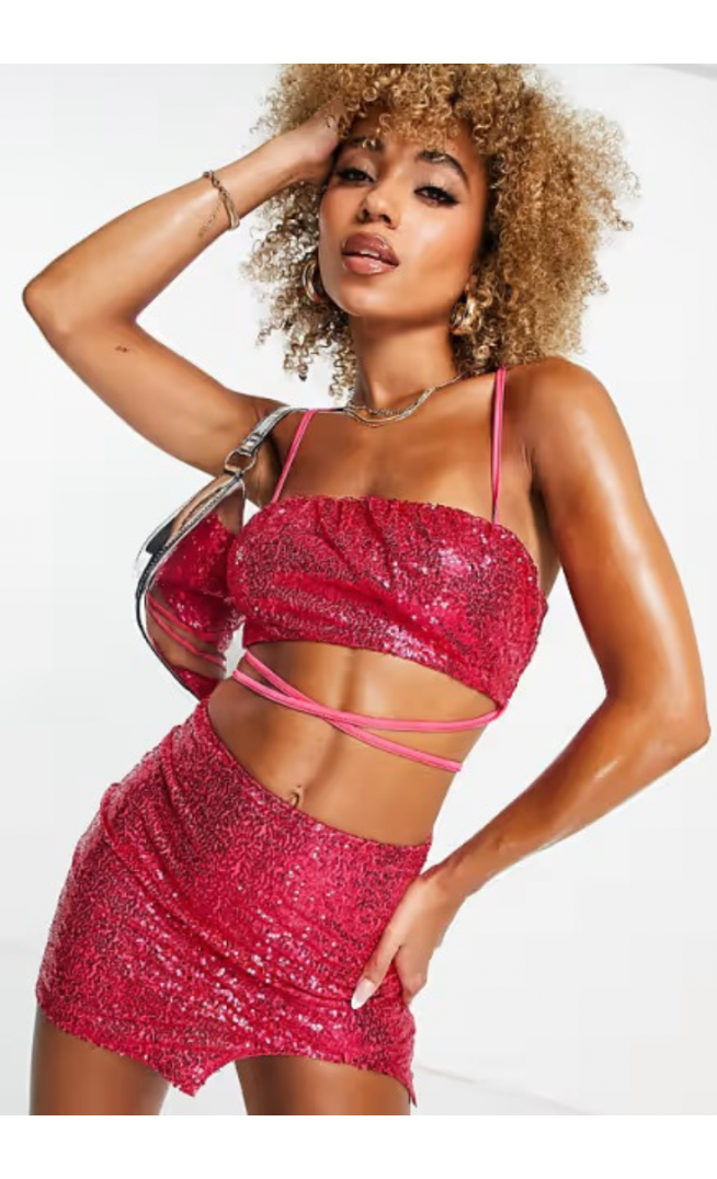 Simmi - 90s Style Sequin mini skirt