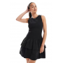 New Look jersey ribbed tiered skirt mini dress