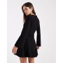 ASOS DESIGN supersoft long sleeve godet mini dress