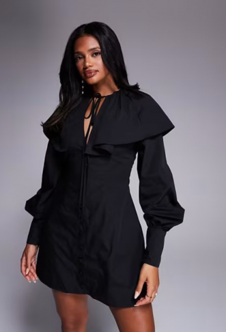 ASOS LUXE pleated collar...