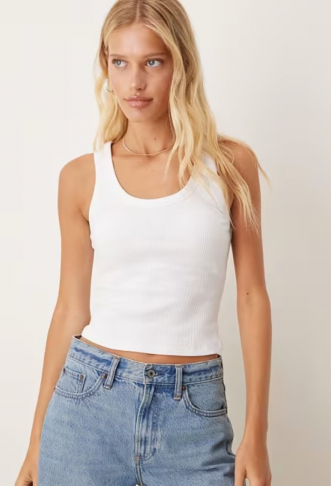 ASOS Design Rib Scoop Vest Top