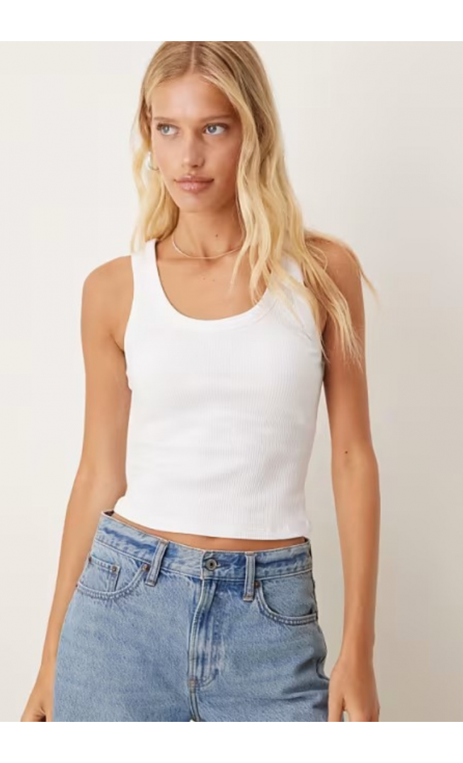 ASOS Design Rib Scoop Vest Top