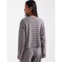 Miss Selfridge stripe brushed rib cardigan