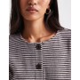 Miss Selfridge stripe brushed rib cardigan
