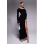 ASOS DESIGN long sleeve asymmetric neckline maxi dress
