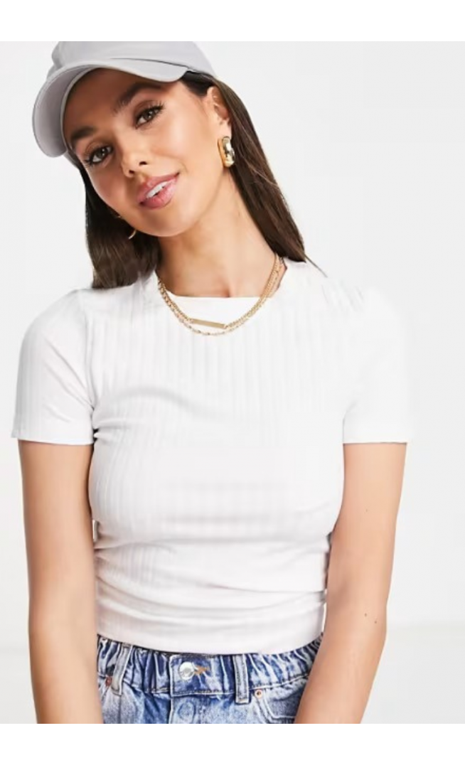 ASOS DESIGN Tall slim fit t-shirt in rib in white