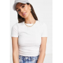 ASOS DESIGN Tall slim fit t-shirt in rib in white