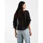 ASOS DESIGN knit-look semi sheer slash neck cape top