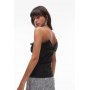 Arket One Shoulder Corset Top With Twisted Strap Detail