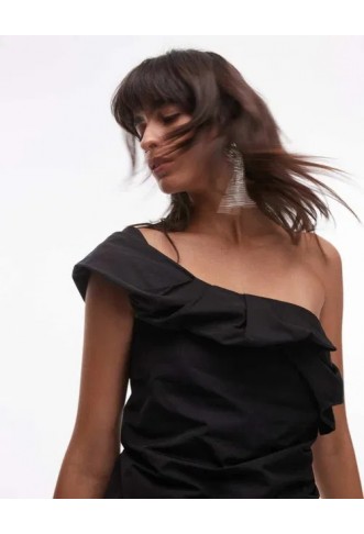 Arket One Shoulder Corset Top With Twisted Strap Detail