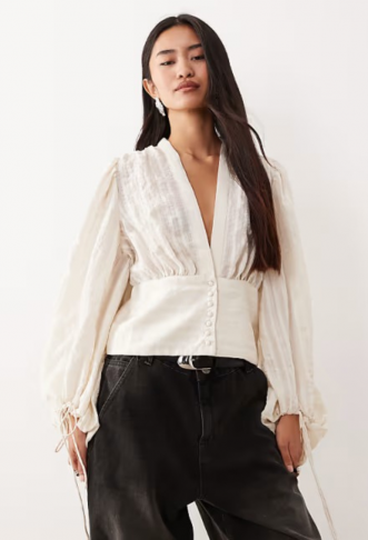 AWARE boho balloon sleeve...