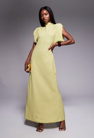 ASOS DESIGN high neck satin...