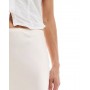 New Look satin bias midi skirt in pale pink