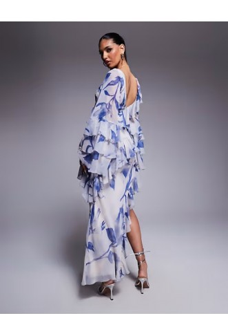 ASOS DESIGN ruffle bias maxi dress