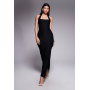 Kaiia exclusive premium slinky square halterneck maxi dress