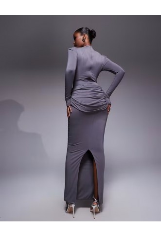 Wanderdoll Ashtin second skin drape detail maxi skirt