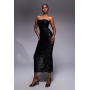 TFNC bandeau maxi dress in black sequin