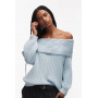 ASOS DESIGN oversized rib knit off shoulder jumper
